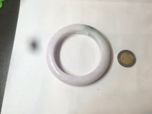 Load image into Gallery viewer, 54mm Certified 100% natural Type A olive green/white/purple jadeite jade bangle AX96-5190
