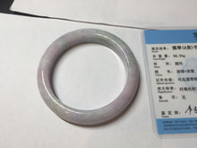 Load image into Gallery viewer, 59.5mm certified Type A 100% Natural light green sunny green light purple Jadeite Jade bangle BF147-8465
