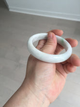 Load image into Gallery viewer, 55.7mm Certified Type A 100% Natural sunny green white Jadeite Jade bangle BP44-3179
