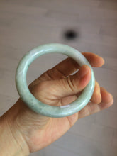 Load image into Gallery viewer, 56.5mm Certified 100% natural Type A light green round cut jadeite jade bangle R91-4067
