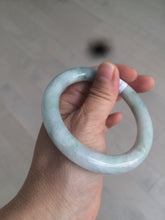 Load image into Gallery viewer, 56.5mm Certified 100% natural Type A light green round cut jadeite jade bangle R91-4067
