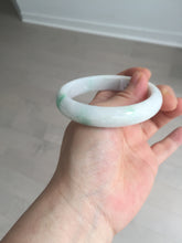 Load image into Gallery viewer, 55.7mm Certified Type A 100% Natural sunny green white Jadeite Jade bangle BP44-3179
