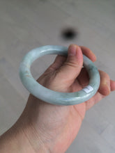 Load image into Gallery viewer, 56.5mm Certified 100% natural Type A light green round cut jadeite jade bangle R91-4067
