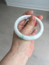 Load image into Gallery viewer, 55.7mm Certified Type A 100% Natural sunny green white Jadeite Jade bangle BP44-3179
