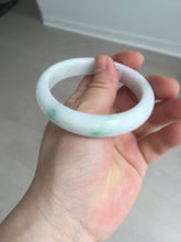 Load image into Gallery viewer, 55.7mm Certified Type A 100% Natural sunny green white Jadeite Jade bangle BP44-3179
