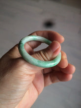 Load image into Gallery viewer, 35-38mm Type A 100% Natural sunny green/white Jadeite Jade kids bangle /scarf button group BF100
