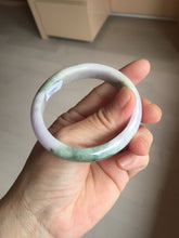 Load image into Gallery viewer, 52mm certified natural 100% natural Type A dark green sunny green brown purple oval jadeite jade bangle PB235-1093
