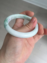 Load image into Gallery viewer, 53mm Certified Type A 100% Natural sunny green white(白底青) Jadeite Jade bangle BP41-3176
