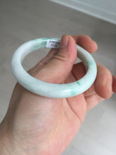 Load image into Gallery viewer, 53mm Certified Type A 100% Natural sunny green white(白底青) Jadeite Jade bangle BP41-3176
