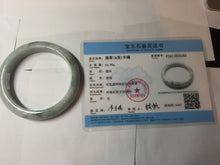 Load image into Gallery viewer, 59mm Certified Type A 100% Natural dark green/white/black Jadeite Jade bangle PA37-4165
