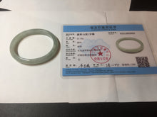 Load image into Gallery viewer, 49mm certified Type A 100% Natural icy watery light green oval Jadeite Jade bangle BQ11-3802
