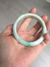 Load image into Gallery viewer, 56mm Certified type A 100% Natural sunny green/white Jadeite bangle AY87-3479
