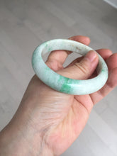 Load image into Gallery viewer, 56mm Certified type A 100% Natural sunny green/white Jadeite bangle AY87-3479
