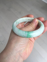 Load image into Gallery viewer, 56mm Certified type A 100% Natural sunny green/white Jadeite bangle AY87-3479
