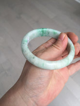 Load image into Gallery viewer, 56mm Certified type A 100% Natural sunny green/white Jadeite bangle AY87-3479
