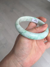 Load image into Gallery viewer, 56mm Certified type A 100% Natural sunny green/white Jadeite bangle AY87-3479
