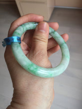 Load image into Gallery viewer, 卖了 56mm certified 100% natural type A sunny green round cut jadeite jade bangle AD116-6633
