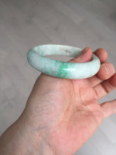 Load image into Gallery viewer, 56mm Certified type A 100% Natural sunny green/white Jadeite bangle AY87-3479
