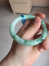 Load image into Gallery viewer, 卖了 56mm certified 100% natural type A sunny green round cut jadeite jade bangle AD116-6633
