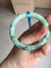 Load image into Gallery viewer, 卖了 56mm certified 100% natural type A sunny green round cut jadeite jade bangle AD116-6633
