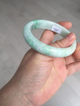 Load image into Gallery viewer, 56mm Certified type A 100% Natural sunny green/white Jadeite bangle AY87-3479
