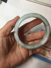 Load image into Gallery viewer, 59mm Certified Type A 100% Natural dark green/white/black Jadeite Jade bangle PA37-4165

