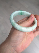 Load image into Gallery viewer, 56mm Certified type A 100% Natural sunny green/white Jadeite bangle AY87-3479
