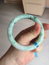 Load image into Gallery viewer, 卖了 56mm certified 100% natural type A sunny green round cut jadeite jade bangle AD116-6633
