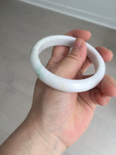 Load image into Gallery viewer, 59.5mm Certified Type A 100% Natural sunny green white (白底青) Jadeite Jade bangle BP42-3182
