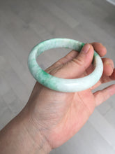 Load image into Gallery viewer, 58.5mm Certified type A 100% Natural sunny green/white Jadeite bangle AY86-3473
