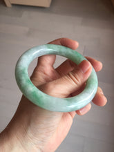 Load image into Gallery viewer, 卖了 58.3mm certified 100% natural type A light sunny green chubby round cut jadeite jade bangle BK63-5397
