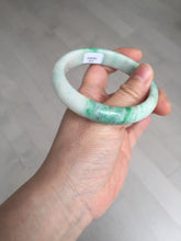 Load image into Gallery viewer, 58.5mm Certified type A 100% Natural sunny green/white Jadeite bangle AY86-3473
