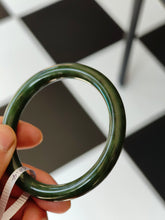 Load image into Gallery viewer, 60.4mm certified 100% Natural dark green/black nephrite Jade(碧玉) bangle HN11-1576
