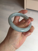 Load image into Gallery viewer, 56.5mm certified 100% natural type A white/light green jadeite jade bangle E85-9417
