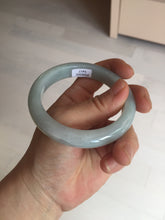 Load image into Gallery viewer, 56.5mm certified 100% natural type A white/light green jadeite jade bangle E85-9417
