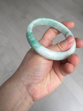Load image into Gallery viewer, 58.5mm Certified type A 100% Natural sunny green/white Jadeite bangle AY86-3473
