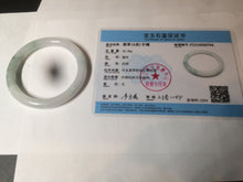 Load image into Gallery viewer, 55.5mm certificated Type A 100% Natural light green/white/purple round cut Jadeite Jade bangle AC90-0794
