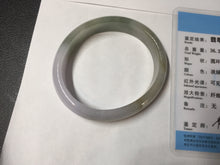 Load image into Gallery viewer, 50.5mm 100% natural Type A light green/purple oval  jadeite jade bangle Y166-3705
