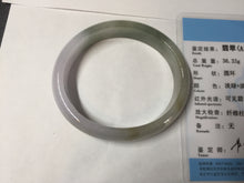 Load image into Gallery viewer, 50.5mm 100% natural Type A light green/purple oval  jadeite jade bangle Y166-3705
