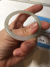 Load image into Gallery viewer, 50mm certified  100% natural Type A icy watery sunny green/purple/gary oval jadeite jade bangle PA158-2886
