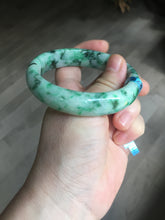 Load image into Gallery viewer, 57mm certified 100% natural sunny green/dark green/white jadeite jade bangle AD117-6634
