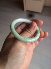 Load image into Gallery viewer, 35-38mm Type A 100% Natural sunny green/white Jadeite Jade kids bangle /scarf button group BF100
