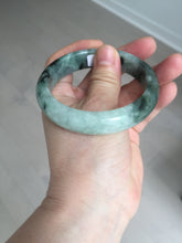 Load image into Gallery viewer, 57.2mm certified natural Type A icy watery dark green/black jadeite jade bangle BK130-8238
