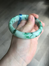 Load image into Gallery viewer, 57mm certified 100% natural sunny green/dark green/white jadeite jade bangle AD117-6634
