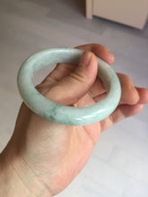 Load image into Gallery viewer, 54.6mm 100% natural sunny green/white/purple jadeite jade bangle BN43
