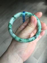 Load image into Gallery viewer, 57mm certified 100% natural sunny green/dark green/white jadeite jade bangle AD117-6634
