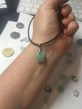 Load image into Gallery viewer, 100% Natural sunny green icy watery apple jadeite Jade beads pendant PC121 (Add on item. No sale individually)
