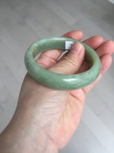 Load image into Gallery viewer, 56.4mm certified 100% Natural green/yellow nephrite Hetian Jade bangle HF79-8445
