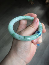 Load image into Gallery viewer, 卖了 56mm certified 100% natural type A sunny green round cut jadeite jade bangle AD116-6633
