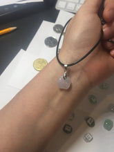 Load image into Gallery viewer, 100% Natural sunny green icy watery apple jadeite Jade beads pendant PC121 (Add on item. No sale individually)
